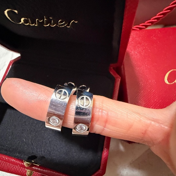 Cartier Classic Love Earrings with Diamonds - Picture 8 of 11